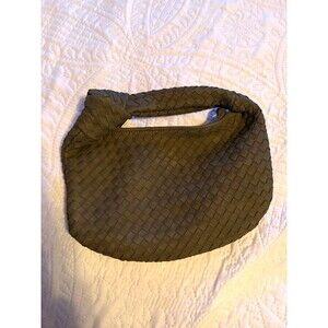 Dark Green Melie Bianca Woven Knot Mini Bag